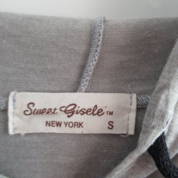 California Republic Hoodie Womens S Pullover Light Embellished Sweater Gray Blk - Picture 3 of 9